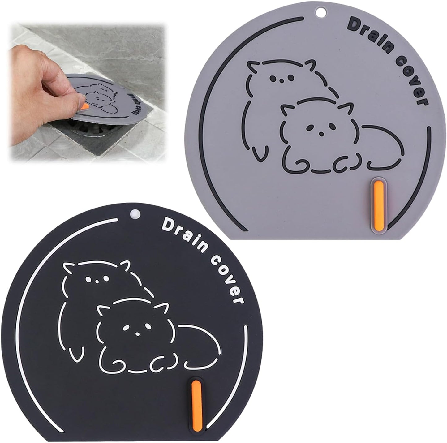 3 Couvercles de drain en silicone 15,5x14 cm