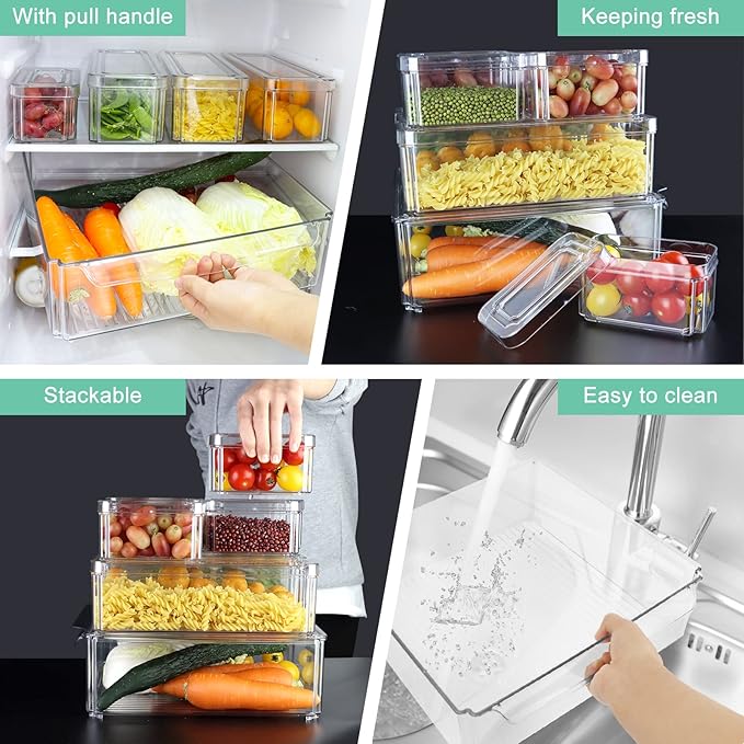 Organisateur Frigo Transparent *10 Boîte de Bac Rangement*