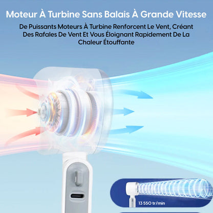 Ventilateur de Poche Intelligent – Écran LED et Design Pliable