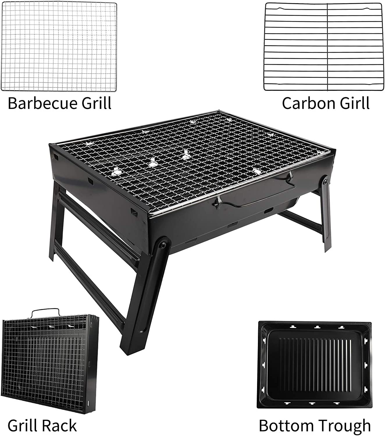 BARBECUE CHARBON PORTABLE PLIABLE