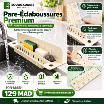 Pare-Éclaboussures Premium à 5 Ventouses – Fixation Ultra-Résistante