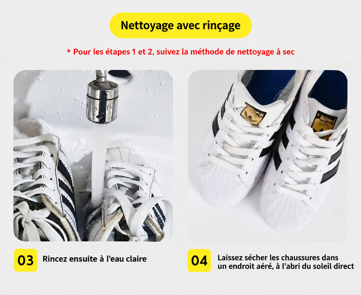 Kit de Nettoyage Sneakers & Chaussures 4-en-1