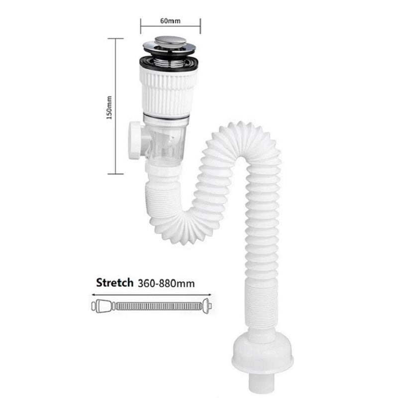 Tuyau de drainage de lavabo