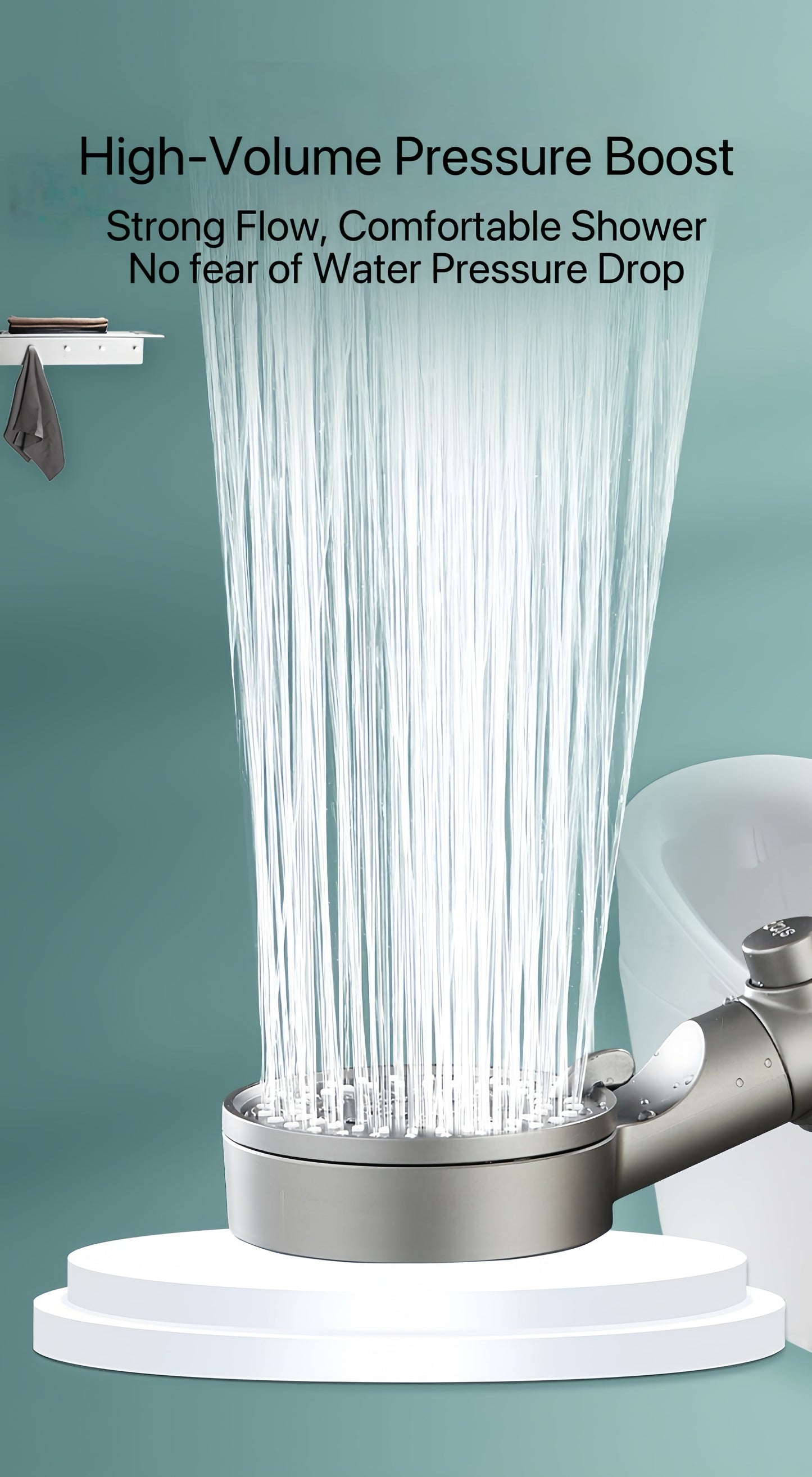 Pommeau de douche filtrant haute pression à 5 modes