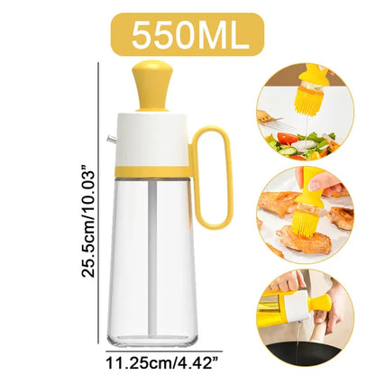 Distributeur d'huile 2 en 1 - Brosse 630ml.