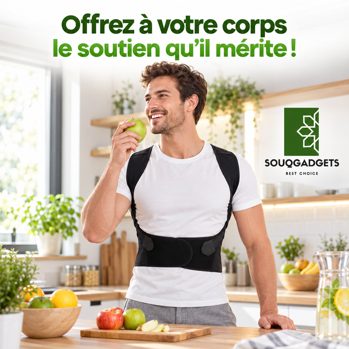 Correcteur De Posture Pour Attelle Dorsale Réglable Hommes Et Femmes