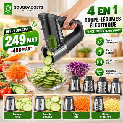Coupe-légumes électrique portable 4 en 1