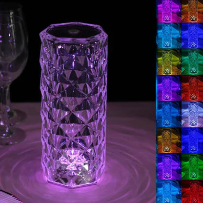 Lampe Cristal LED Tactile Rechargeable