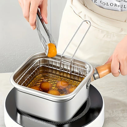 Panier à Friture avec Égouttoir – Compact & Pratique