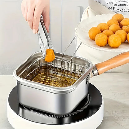 Panier à Friture avec Égouttoir – Compact & Pratique
