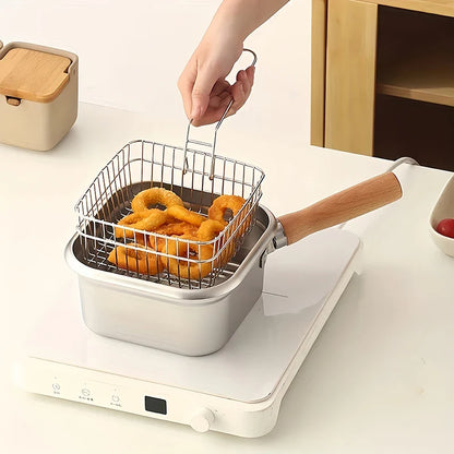 Panier à Friture avec Égouttoir – Compact & Pratique