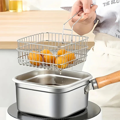 Panier à Friture avec Égouttoir – Compact & Pratique
