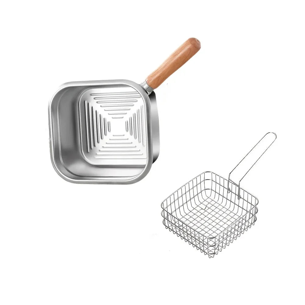 Panier à Friture avec Égouttoir – Compact & Pratique