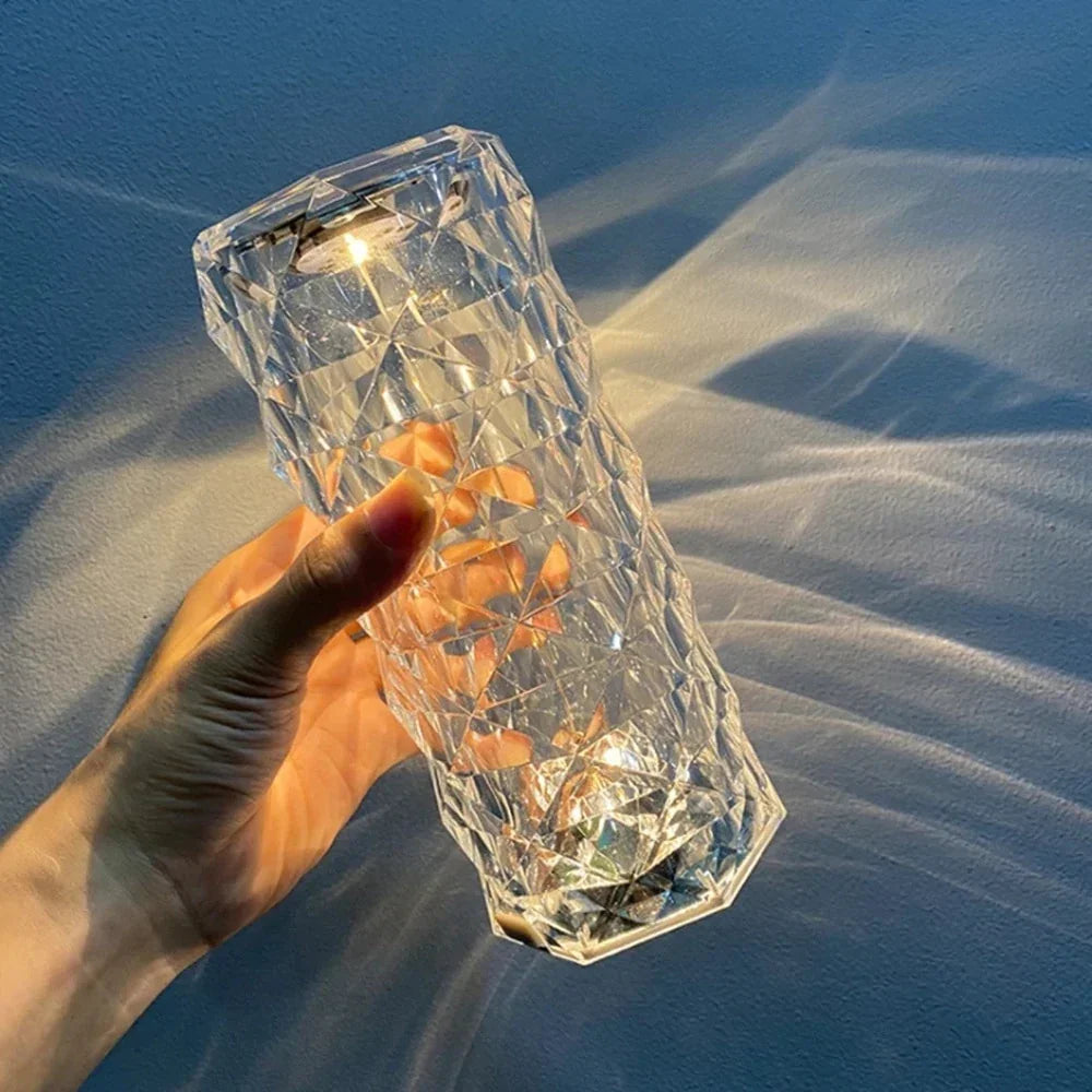 Lampe Cristal LED Tactile Rechargeable