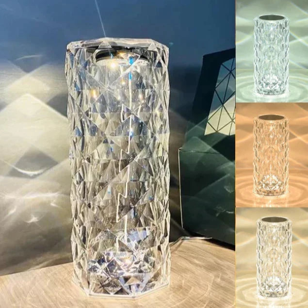 Lampe Cristal LED Tactile Rechargeable