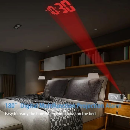 Réveil Digital miroir avec Projection LED